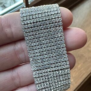 NWT Express Silver Rhinestone Bracelet